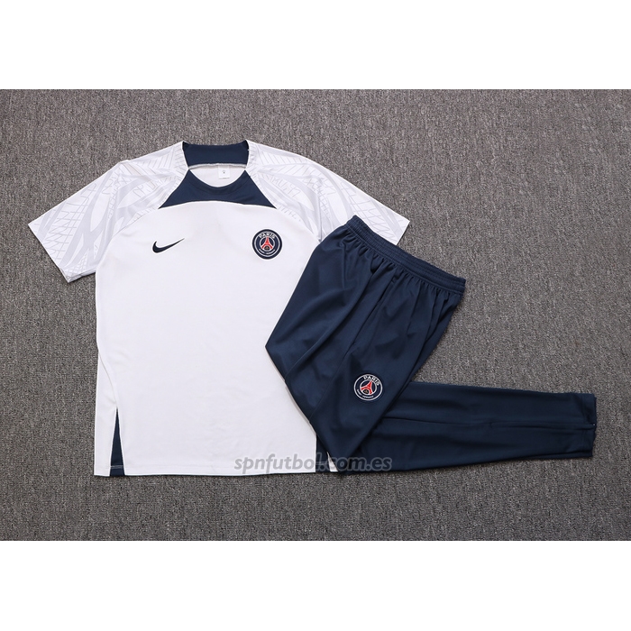 Chandal del Paris Saint-Germain Manga Corta 2022-2023 Blanco